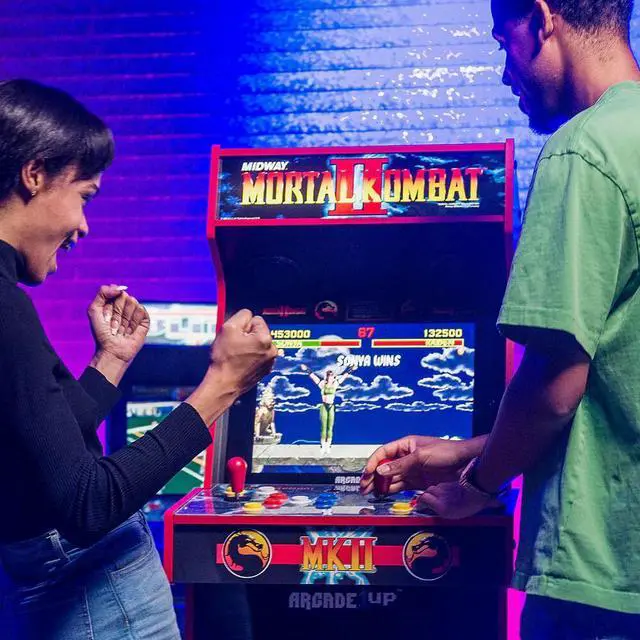 Alt view image 2 of 4 - Arcade1up ARCUMKBA3037 Mortal Kombat II Deluxe Edition Arcade Machine