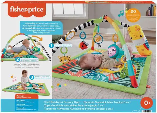 Alt view image 6 of 6 - Fisher-Price HJW08 3-In-1 Rainforest Sensory Gym