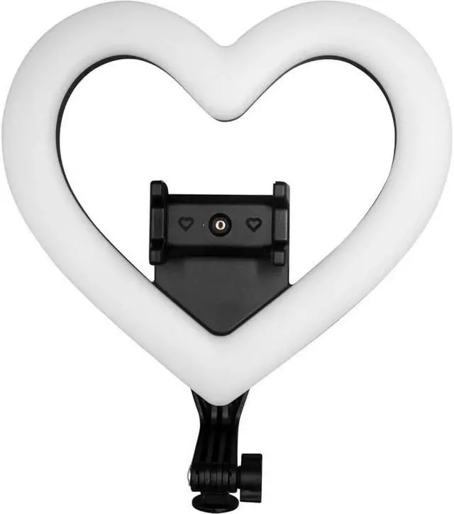 Alt view image 5 of 7 - Supersonic SC2330RGB 10 inch Heart Shaped RGB Selfie Ring Light