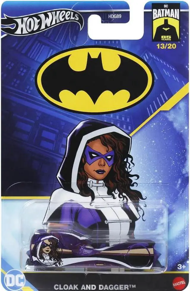 Main image of Mattel HRW29 Hot Wheels Batman Cloak and Dagger - Clear Purple