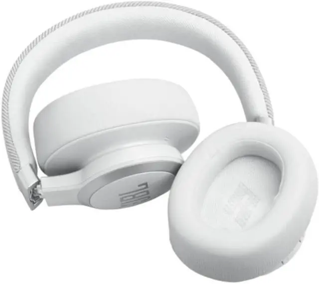 Alt view image 5 of 7 - JBL LIVE 770NC - Wireless Over-Ear Headphones with True Adaptive Noise Cancelling with Smart Ambient  Up to 65 hours of battery life  Comfort-fit fabric headband & carrying pouch (White)