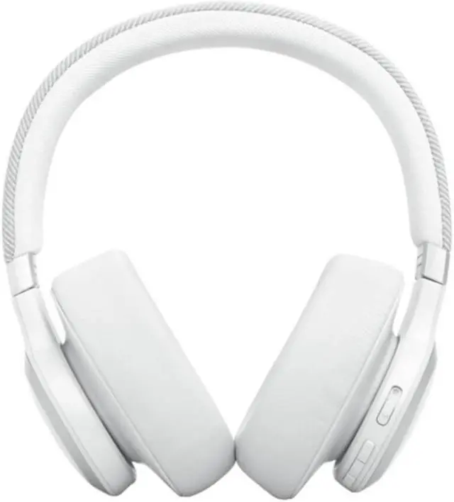 Alt view image 3 of 7 - JBL LIVE 770NC - Wireless Over-Ear Headphones with True Adaptive Noise Cancelling with Smart Ambient  Up to 65 hours of battery life  Comfort-fit fabric headband & carrying pouch (White)