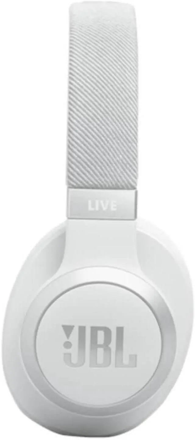 Alt view image 4 of 7 - JBL LIVE 770NC - Wireless Over-Ear Headphones with True Adaptive Noise Cancelling with Smart Ambient  Up to 65 hours of battery life  Comfort-fit fabric headband & carrying pouch (White)