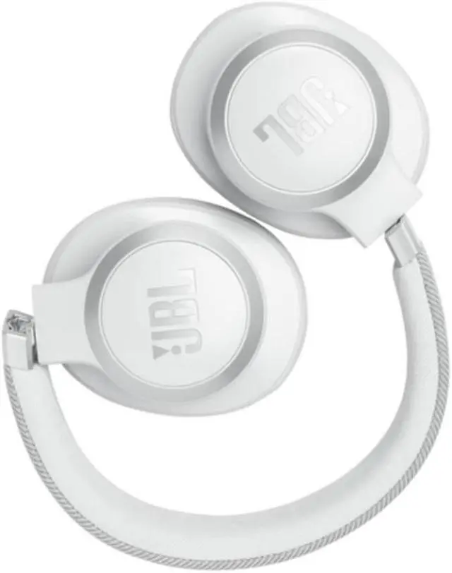 Alt view image 7 of 7 - JBL LIVE 770NC - Wireless Over-Ear Headphones with True Adaptive Noise Cancelling with Smart Ambient  Up to 65 hours of battery life  Comfort-fit fabric headband & carrying pouch (White)