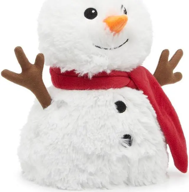 Alt view image 2 of 4 - Warmies CPSMAN3 Microwavable French Lavender Scented Plush Red Scarf Snowman