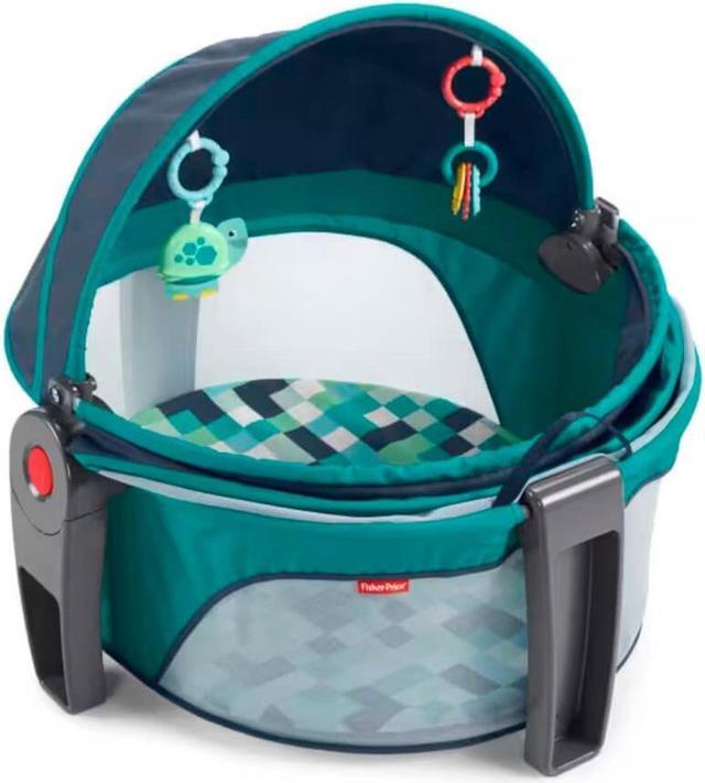 Main image of Fisher-Price GHP44 On-the-Go Portable Baby Dome - Aqua Pixels