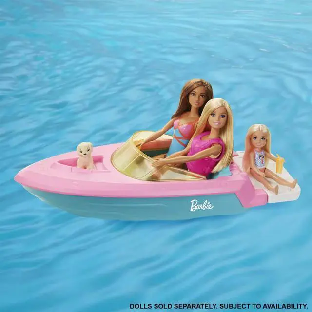 Alt view image 3 of 6 - Mattel GRG29 Barbie Boat With Puppy and Accessories