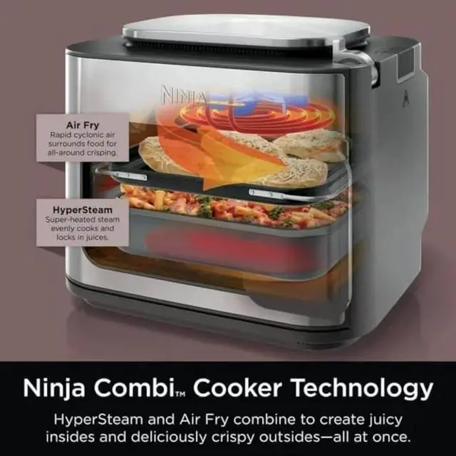 Alt view image 6 of 7 - Ninja SFP700EGB Combi 10-in-1 Multicooker - Stainless