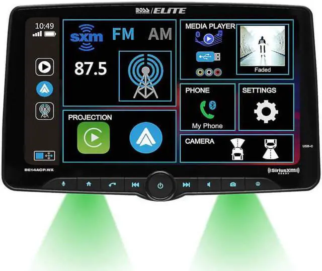 Alt view image 3 of 4 - Boss Audio BE14ACPWX 14 inch Digital Media Receiver with Carplay and Android Auto