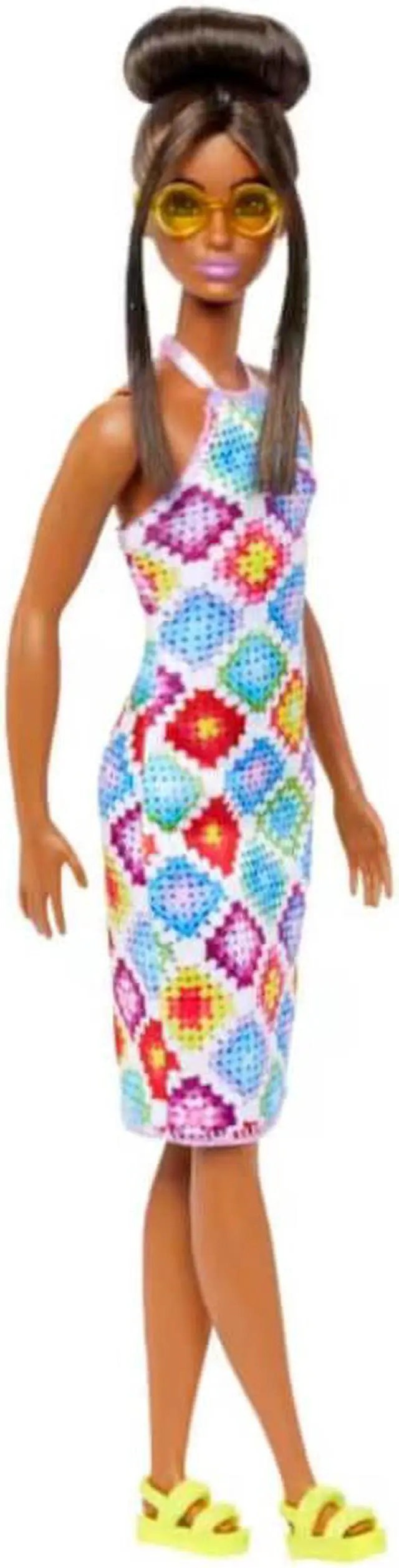 Alt view image 2 of 6 - Mattel HJT07 Barbie Fashionistas #210 With Bun and Crochet Halter Dress Doll