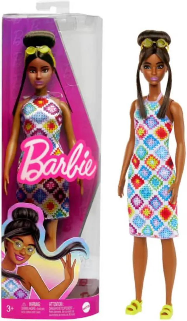 Alt view image 5 of 6 - Mattel HJT07 Barbie Fashionistas #210 With Bun and Crochet Halter Dress Doll