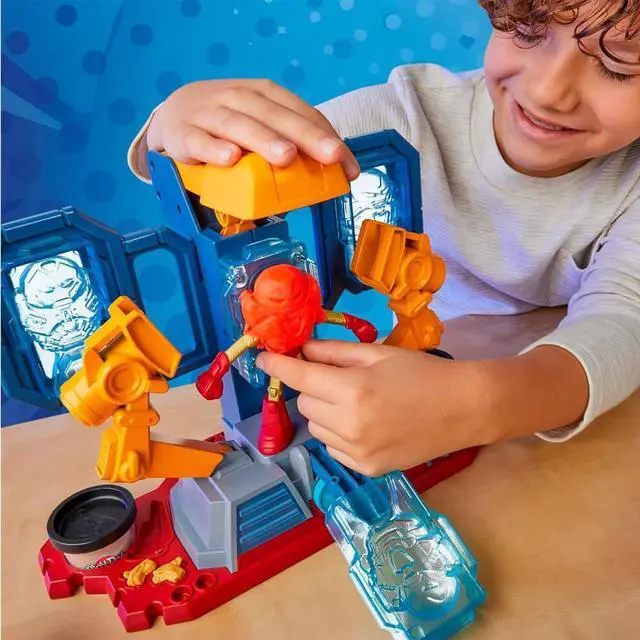 Alt view image 5 of 7 - Hasbro G0035 Play-Doh Marvel Iron Man Armor Maker Lab Playset