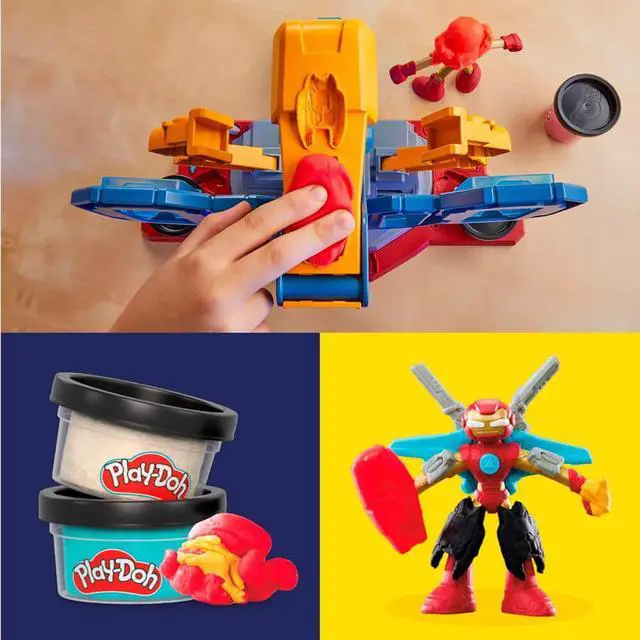 Alt view image 6 of 7 - Hasbro G0035 Play-Doh Marvel Iron Man Armor Maker Lab Playset