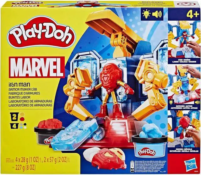 Alt view image 2 of 7 - Hasbro G0035 Play-Doh Marvel Iron Man Armor Maker Lab Playset