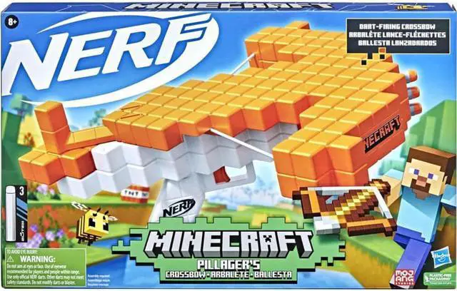 Alt view image 4 of 5 - Hasbro F4415 Nerf Minecraft Pillager Crossbow Dart Blaster