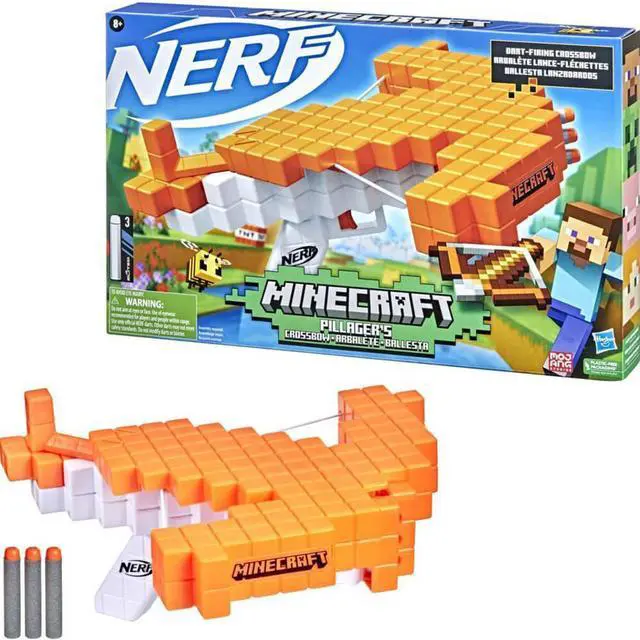 Alt view image 3 of 5 - Hasbro F4415 Nerf Minecraft Pillager Crossbow Dart Blaster