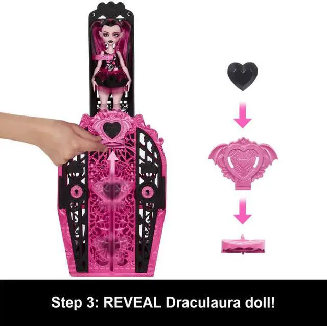 Alt view image 4 of 5 - Mattel HXH84 Monster High Skulltimate Secrets Monster Mysteries Playset - Draculara