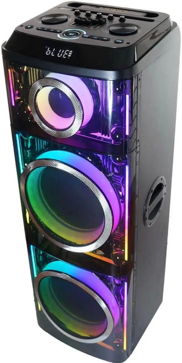 Alt view image 5 of 7 - Supersonic IQ7712DJBT IQ Sound Cyber Flex 2 x 12 inch Wireless Party Speaker