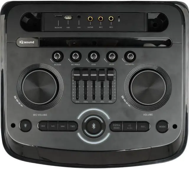Alt view image 7 of 7 - Supersonic IQ7712DJBT IQ Sound Cyber Flex 2 x 12 inch Wireless Party Speaker
