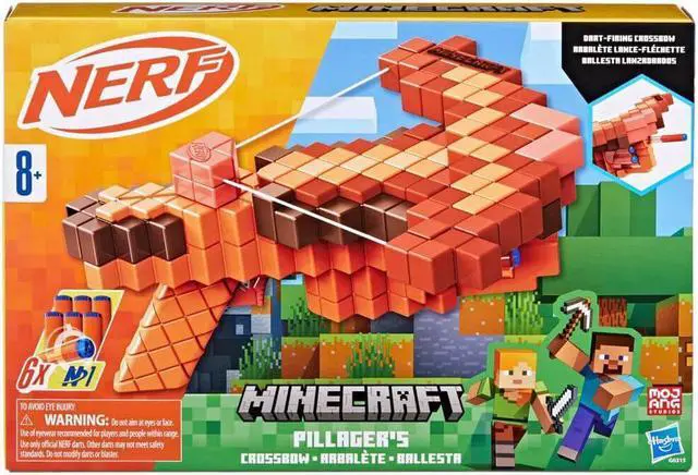 Alt view image 2 of 5 - Hasbro G0315 Nerf Minecraft Pillager Crossbow Dart Blaster