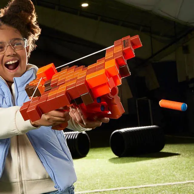 Alt view image 4 of 5 - Hasbro G0315 Nerf Minecraft Pillager Crossbow Dart Blaster