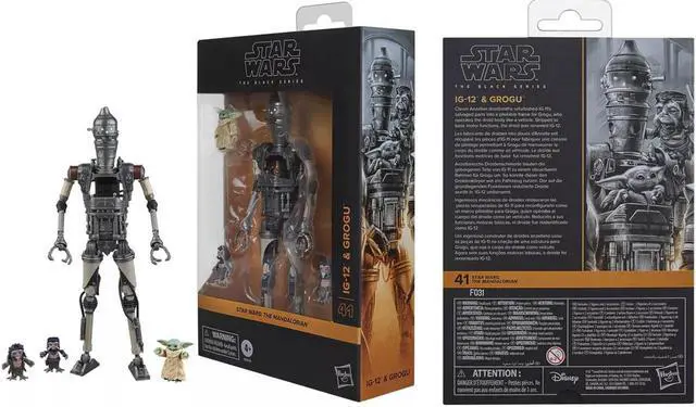 Alt view image 2 of 6 - Hasbro G0074 The Black Series - The Mandalorian: IG-12 and Grogu Action Figure Set 4-Pack