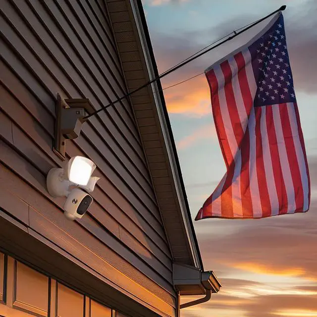 Alt view image 2 of 5 - Night Owl CAMFWIP3FL Wi-Fi Floodlight HD Security Camera - White