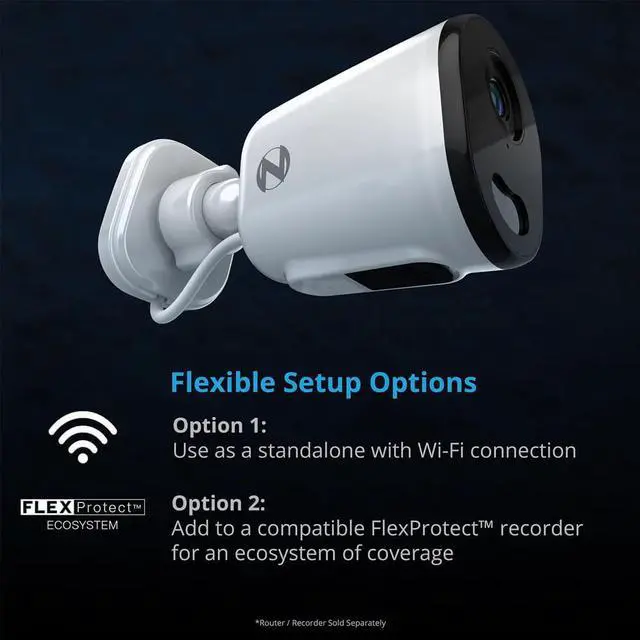 Alt view image 5 of 7 - Night Owl CAMFWIP8L 4K HD Wi-Fi Security Camera - White