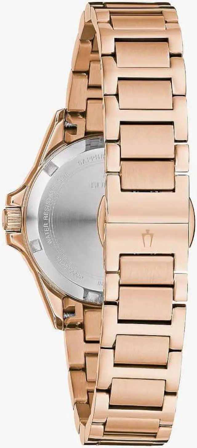Alt view image 3 of 5 - Bulova 98R295 Womens Marine Star Diamond Watch - Rose Goldtone Stainless Steel