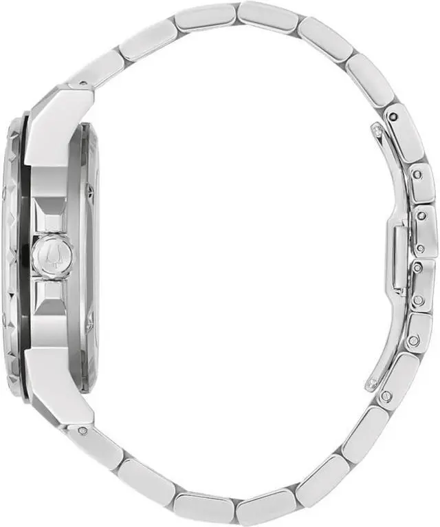 Alt view image 2 of 5 - Bulova 98D184 Marc Anthony Marine Star Automatic Silver-Tone with Blue Sunray Dial and Diamond Accent Watch