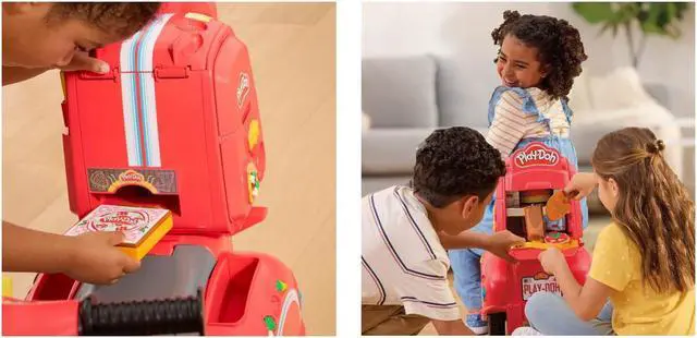 Alt view image 6 of 6 - Hasbro F8803 Play-Doh Pizza Delivery Kids Scooter Playset