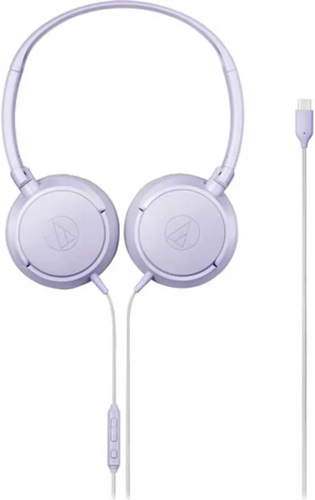 Alt view image 3 of 3 - Audio Technica ATHS120CVL On-Ear USB-C Headphones - Light Violet