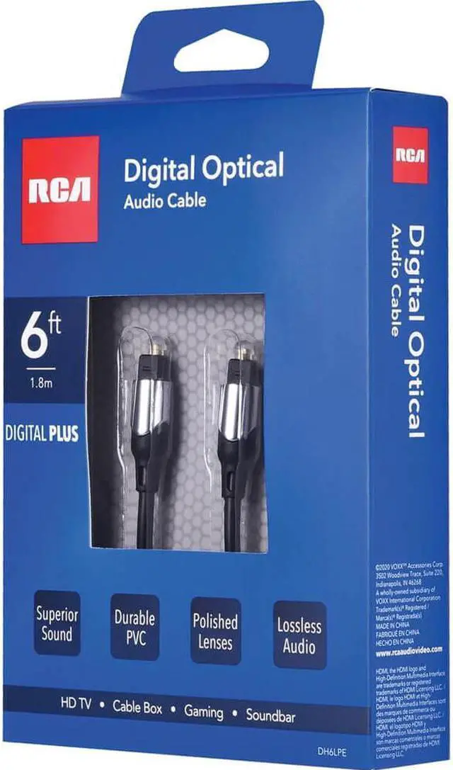 Alt view image 2 of 5 - Audiovox RCA Digital Plus Optical Audio Cable