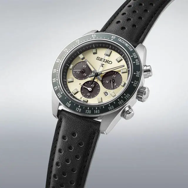 Alt view image 4 of 5 - Seiko SSC943 Prospex Speedtimer Solar Chronograph Watch - Stainless/Ivory