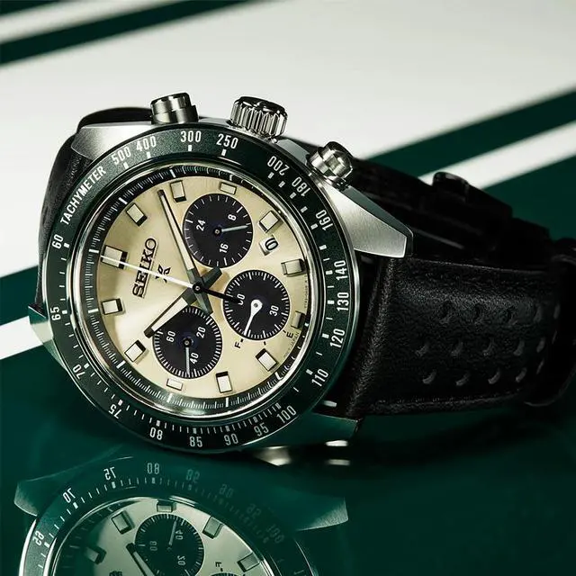 Alt view image 5 of 5 - Seiko SSC943 Prospex Speedtimer Solar Chronograph Watch - Stainless/Ivory