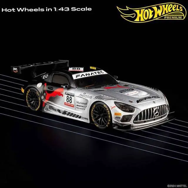 Alt view image 6 of 6 - Mattel HMD44 Hot Wheels Premium Real Riders Mercedes-AMG GT3 Collectible Toy Car