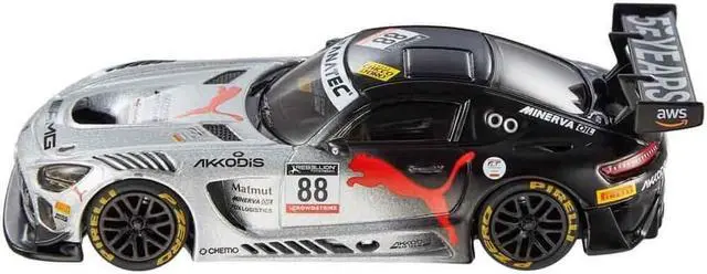 Alt view image 3 of 6 - Mattel HMD44 Hot Wheels Premium Real Riders Mercedes-AMG GT3 Collectible Toy Car