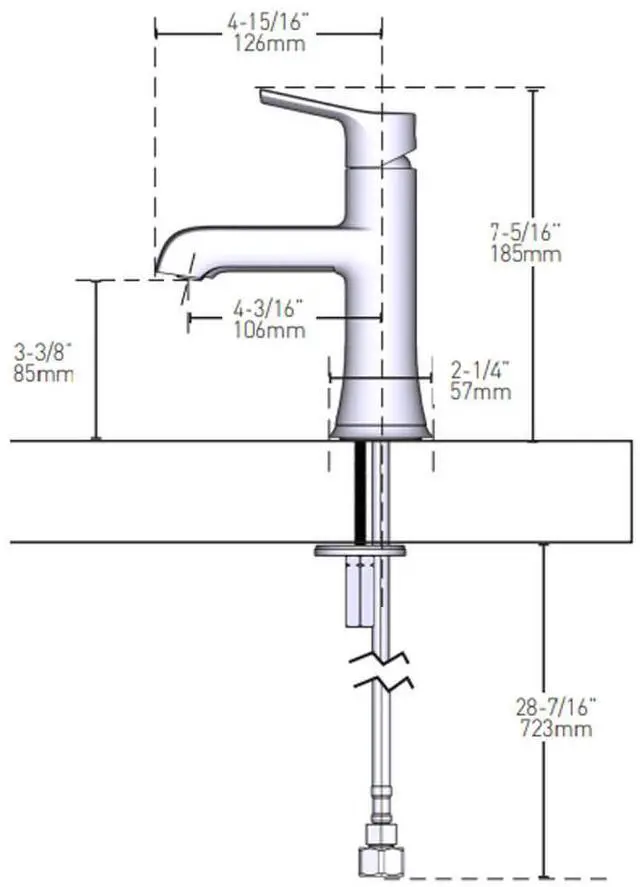 Alt view image 4 of 7 - Moen 84540SRN LISO Single Handle Bathroom Faucet - Brushed Nickle