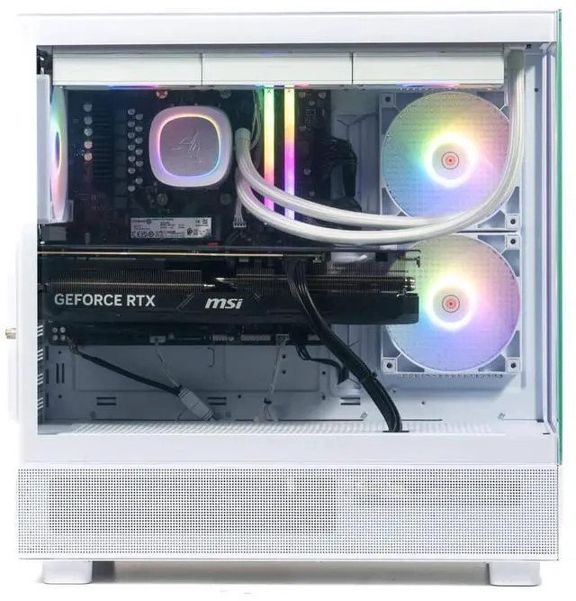 Alt view image 4 of 5 - Skytech Azure 3 White Gaming Desktop - Ryzen 7 7800X3D - Nvidia RTX 4070 - 32GB/2TB