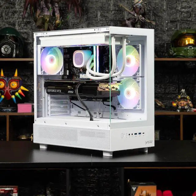 Alt view image 5 of 5 - Skytech Azure 3 White Gaming Desktop - Ryzen 7 7800X3D - Nvidia RTX 4070 - 32GB/2TB