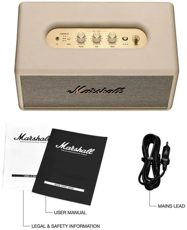 Alt view image 4 of 5 - Marshall STANMOREIIIC Stanmore III Bluetooth Speaker System - Cream