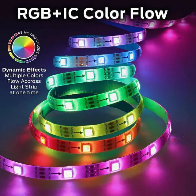 Alt view image 2 of 7 - Monster MLW71003ICM 50Ft. Multi-Color LED Light Strip