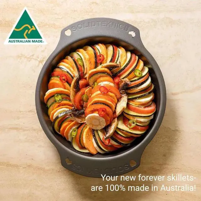 Alt view image 5 of 7 - Solidteknics QL224D 9.5 inch AUS-ION Lightning Oven-To-Table Dual Handle Wrought Iron Pan