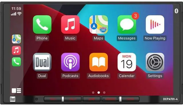 Alt view image 2 of 7 - Dual DCPA7014 7 inch Digital Media Receiver with Carplay and Android Auto