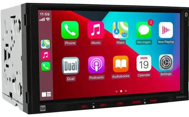 Alt view image 3 of 7 - Dual DCPA7014 7 inch Digital Media Receiver with Carplay and Android Auto