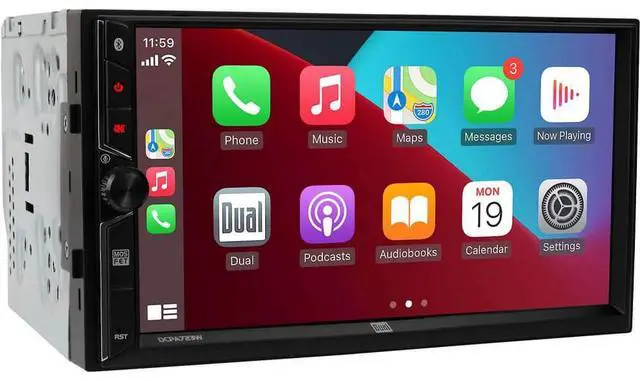 Alt view image 6 of 7 - Dual DCPA723W 7 inch Digital Media Receiver with Android Auto and Apple CarPlay
