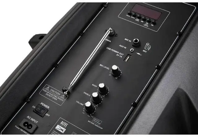 Alt view image 6 of 7 - ALTEC LANSING IMT7002BLKRB SoundRover Wireless Trolley Bluetooth Speaker