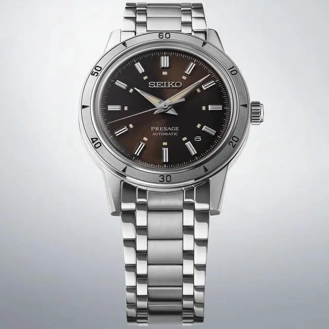Alt view image 4 of 5 - Seiko SRPL09 Presage Style60s Collection Automatic Watch - Stainless/Brown