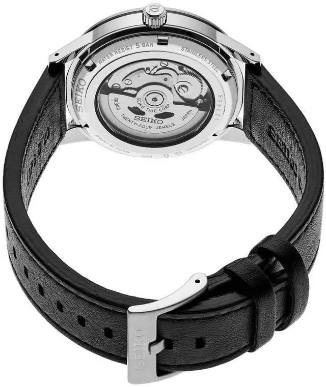 Alt view image 3 of 5 - Seiko SSK011 Presage Style60s GMT Collection Automatic Watch - Black/Ivory