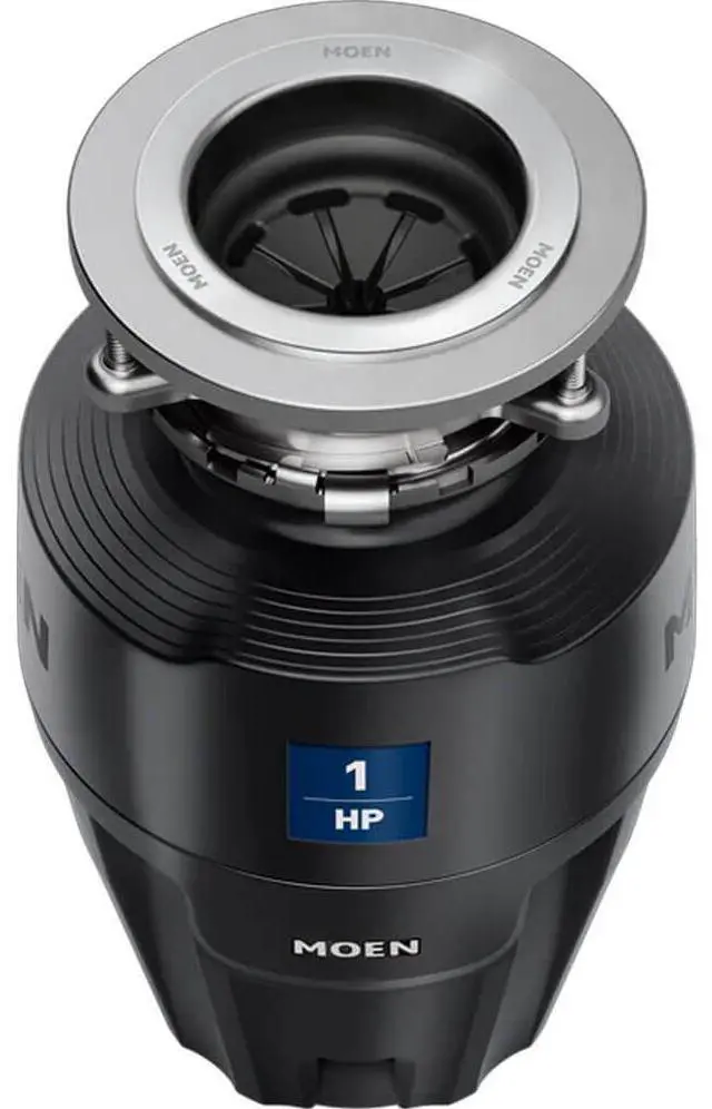 Alt view image 2 of 4 - Moen EX100C 1 Horsepower Chef Series Continuous Feed Garbage Disposal - Corded
